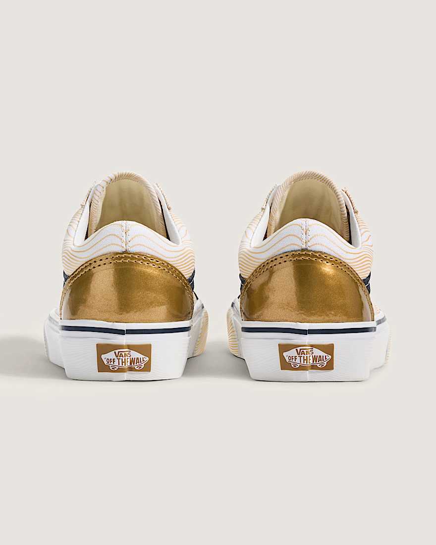 Kinder Old Skool KPop Demon Hunters Schuhe 814 Jahre VANS GelbGold ALT3