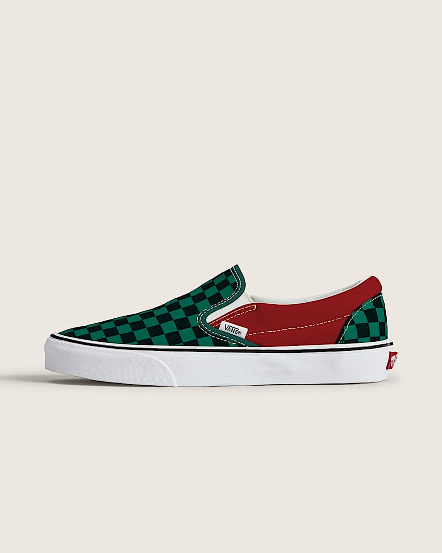 Classic SlipOn Schuhe VANS GrnRot HERO