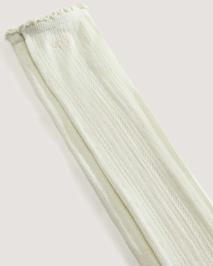 Pointelle Knee Hi Socken VANS Wei ALT3