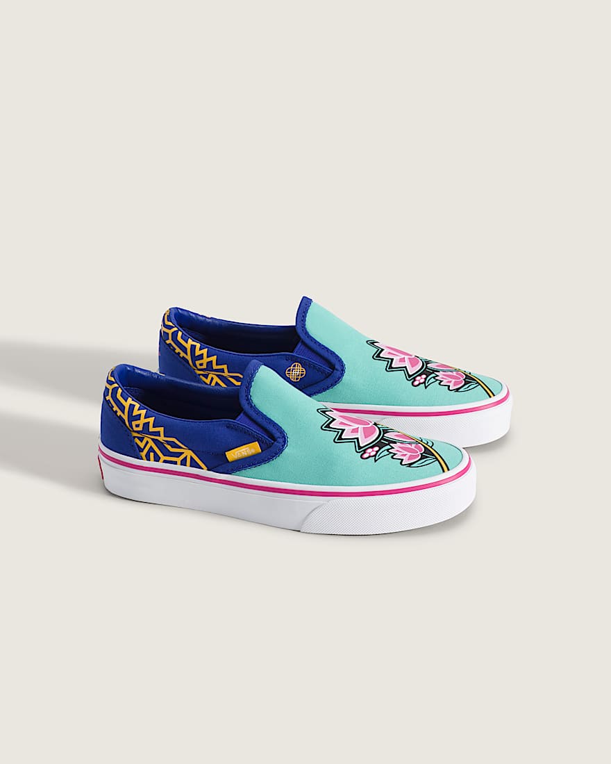 KPop Demon Hunters x Vans Grere Kinder Classic SlipOn Schuhe 814 Jahre VANS Blau ALT1
