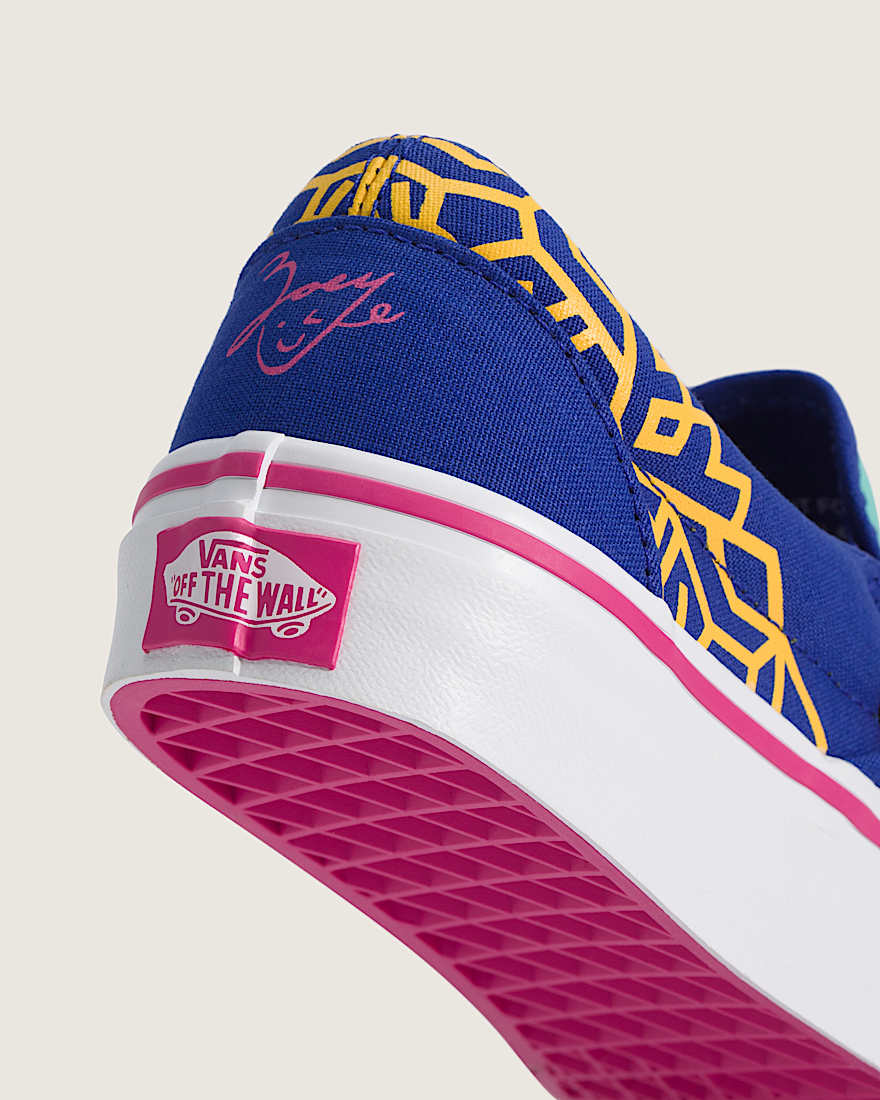KPop Demon Hunters x Vans Grere Kinder Classic SlipOn Schuhe 814 Jahre VANS Blau ALT4