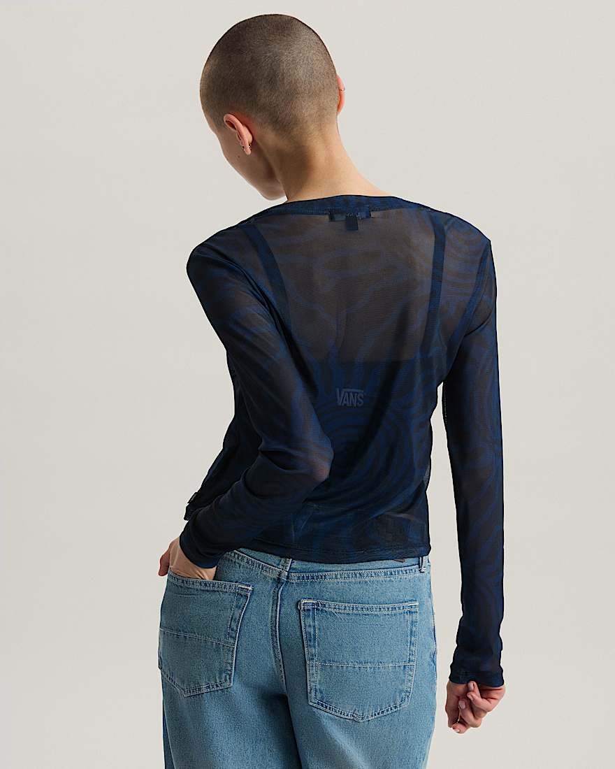 Ludlow Langarmshirt aus Netzstoff VANS Blau ALT3