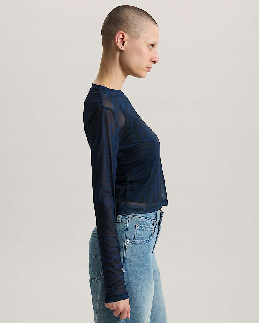 Ludlow Langarmshirt aus Netzstoff VANS Blau ALT4