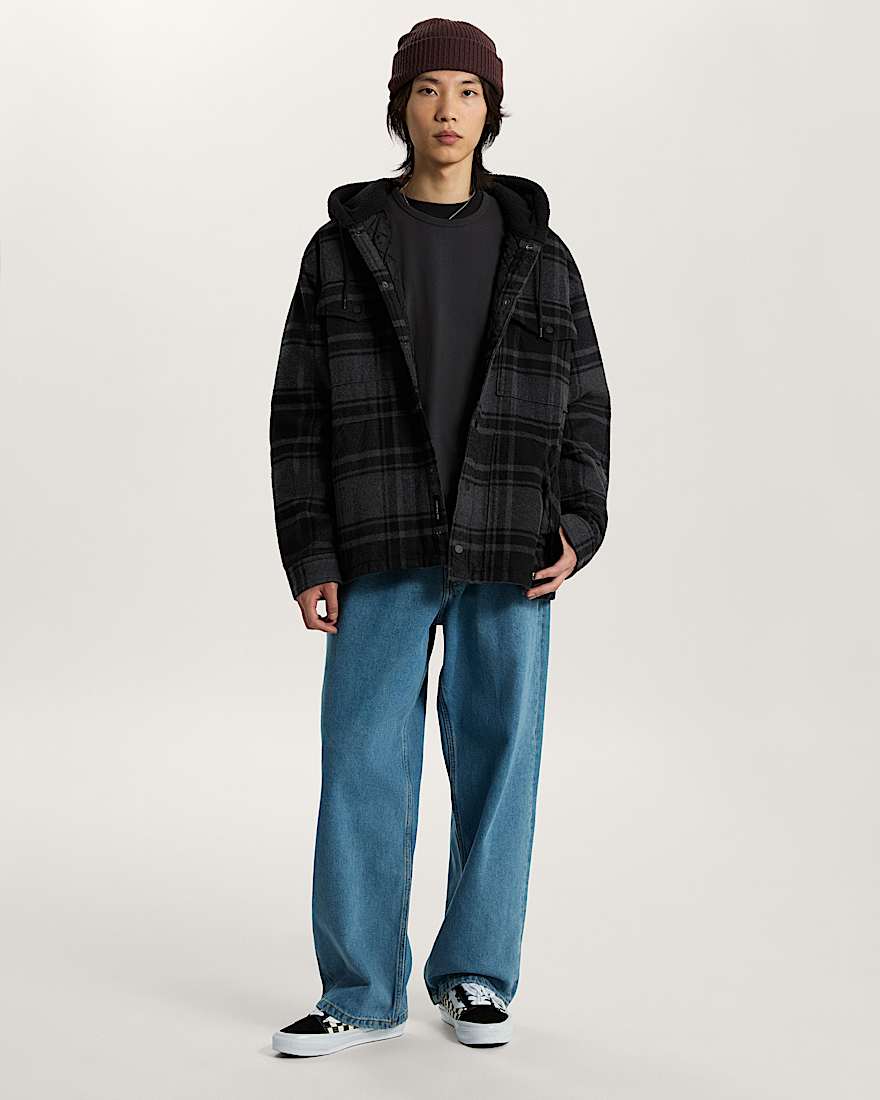 Piedmont Hooded Plaid Hemdjacke VANS Schwarz ALT5