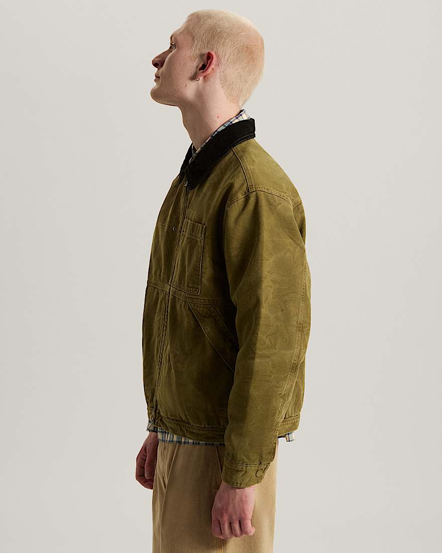 Nico Chore Canvas Jacket Olive Brown VANS Beige ALT4