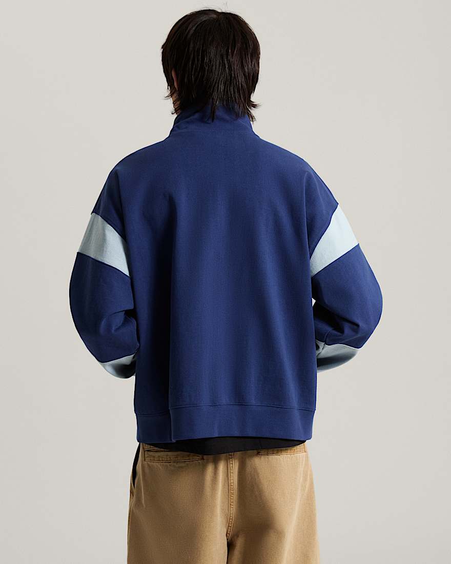 Retro Sport Mock Neck Full Zip VANS Blau ALT3