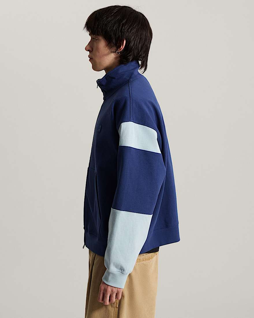 Retro Sport Mock Neck Full Zip VANS Blau ALT4