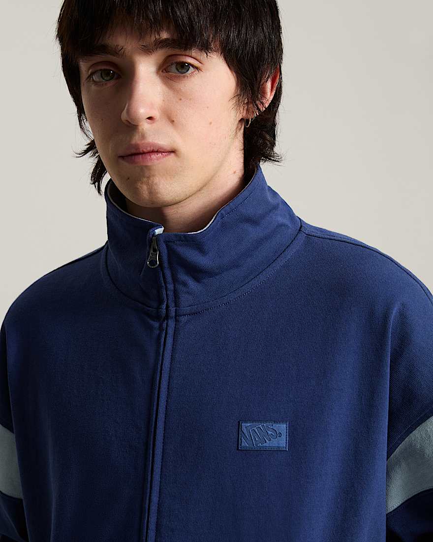 Retro Sport Mock Neck Full Zip VANS Blau ALT6