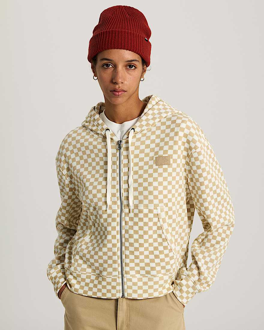 Pierce Shrunken Hoodie mit Reiverschluss VANS Wei ALT2