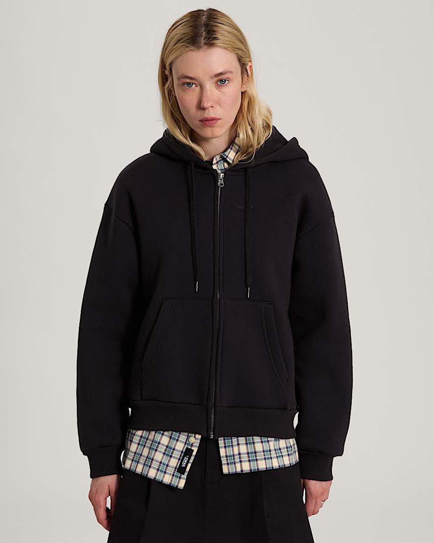 Salton Hoodie mit Reiverschluss VANS Schwarz ALT2