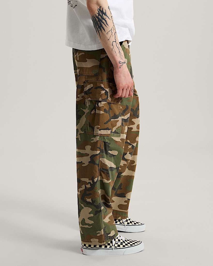 Para Baggy AOP Cargo Pant Aluminum Camo VANS Grn ALT4