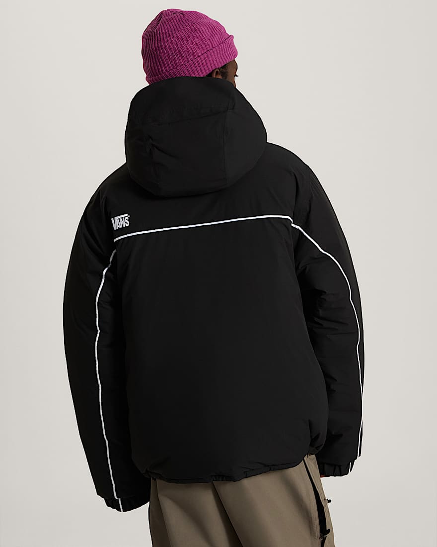 90s Big Block Hooded Puffer Jacke VANS Schwarz ALT3
