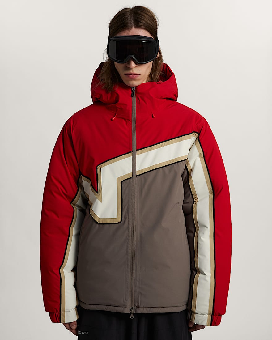 90s Big Block Hooded Puffer Jacke VANS Rot ALT2