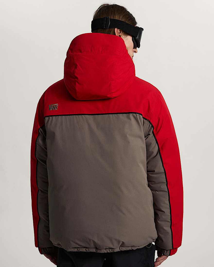 90s Big Block Hooded Puffer Jacke VANS Rot ALT3