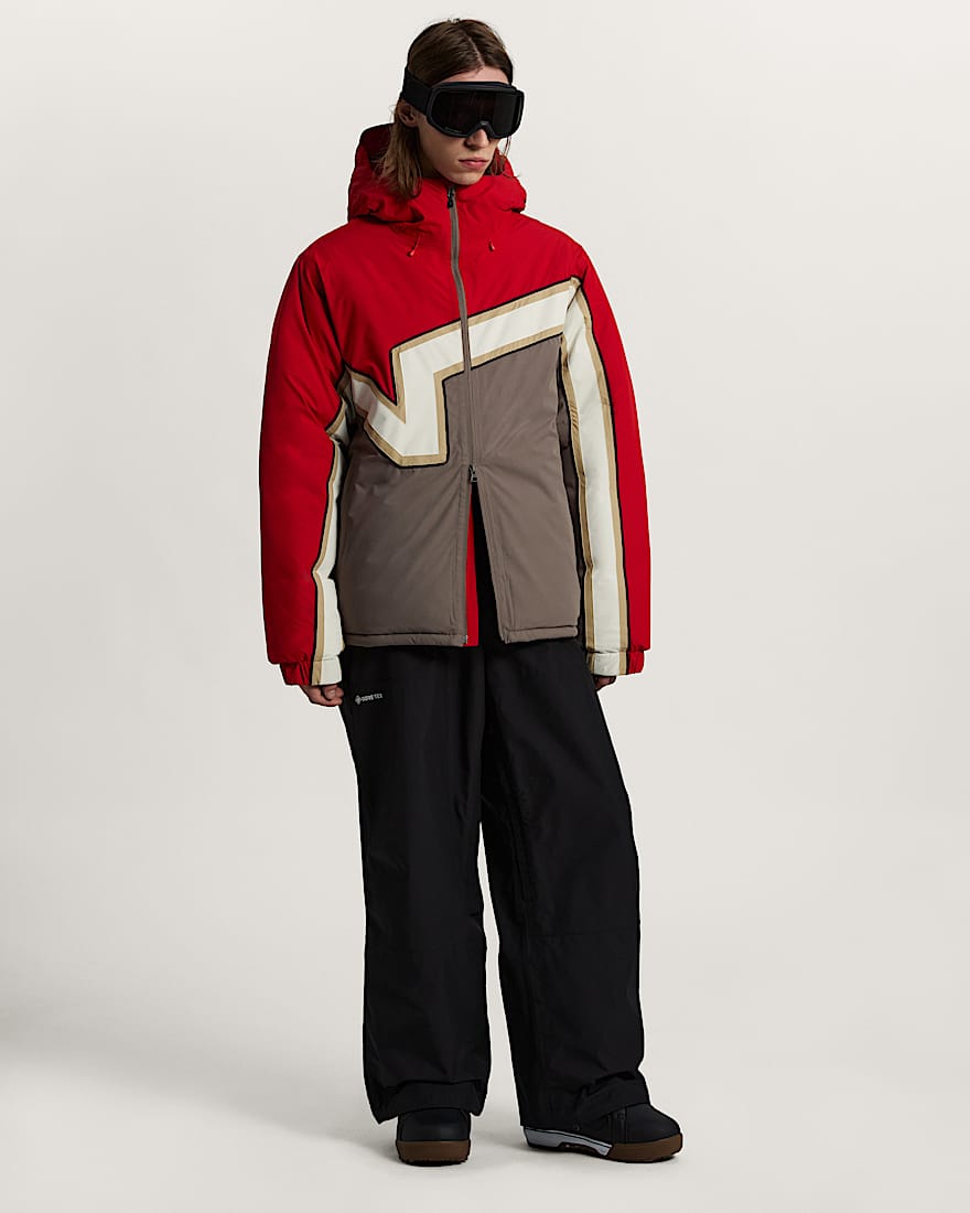 90s Big Block Hooded Puffer Jacke VANS Rot ALT5