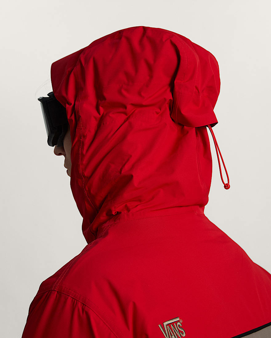 90s Big Block Hooded Puffer Jacke VANS Rot ALT7