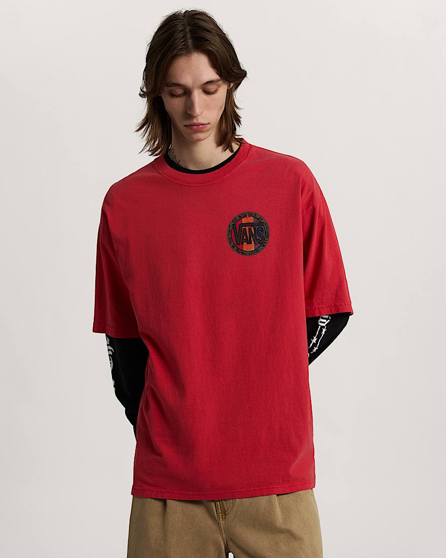 Blotched Circle SS Tee RACING RED VANS Rot ALT2
