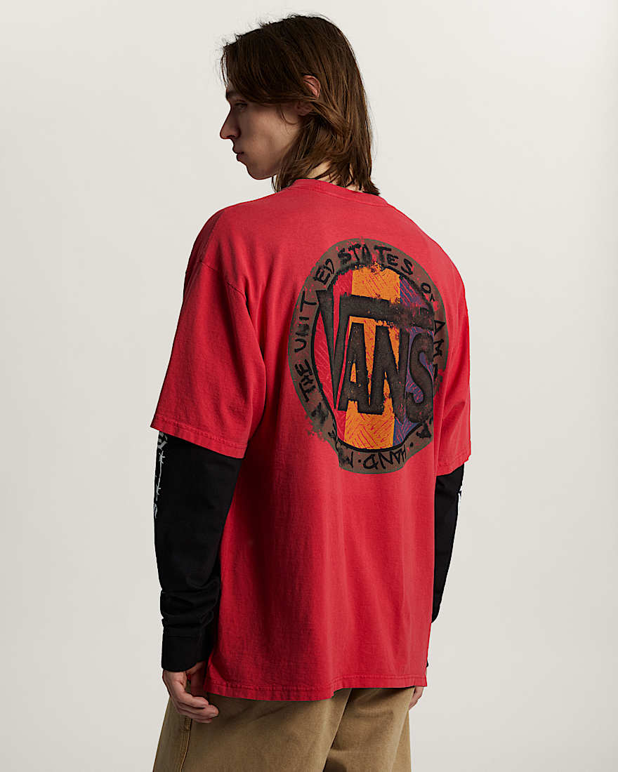 Blotched Circle SS Tee RACING RED VANS Rot ALT3