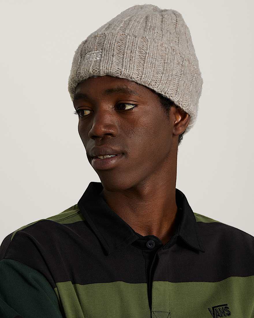 Covey Tall Cuff Beanie Almond Crisp VANS Beige ALT3