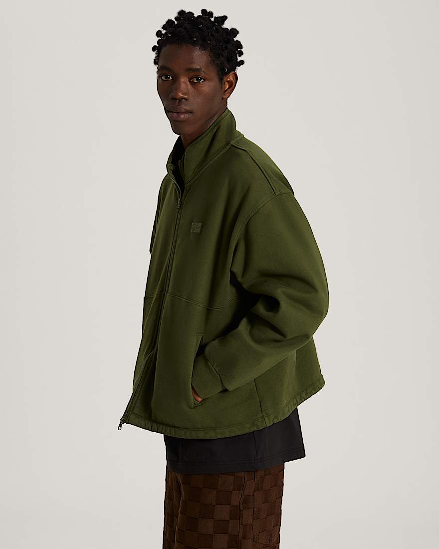 Full Zip Mock Neck Fleece Green Balsam VANS Grn ALT4