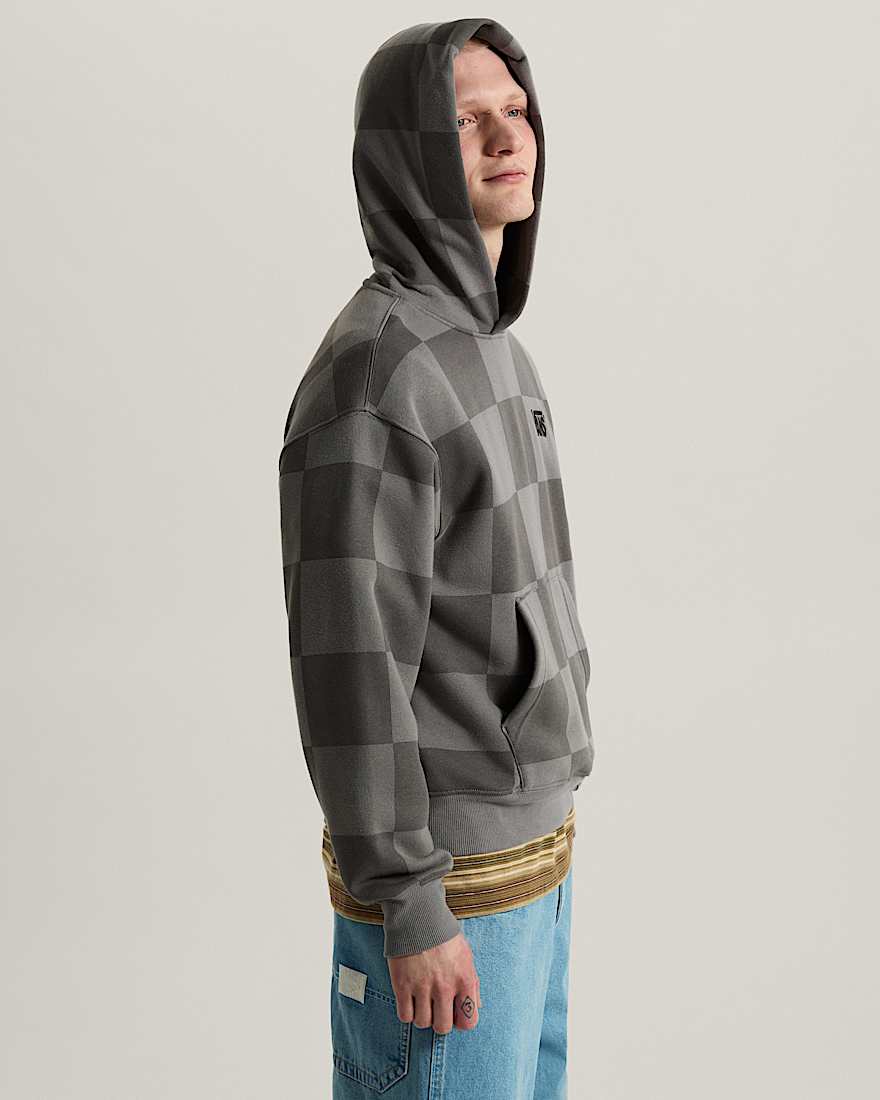 Stretch Logo Checkerboard Hoodie VANS Grau ALT4