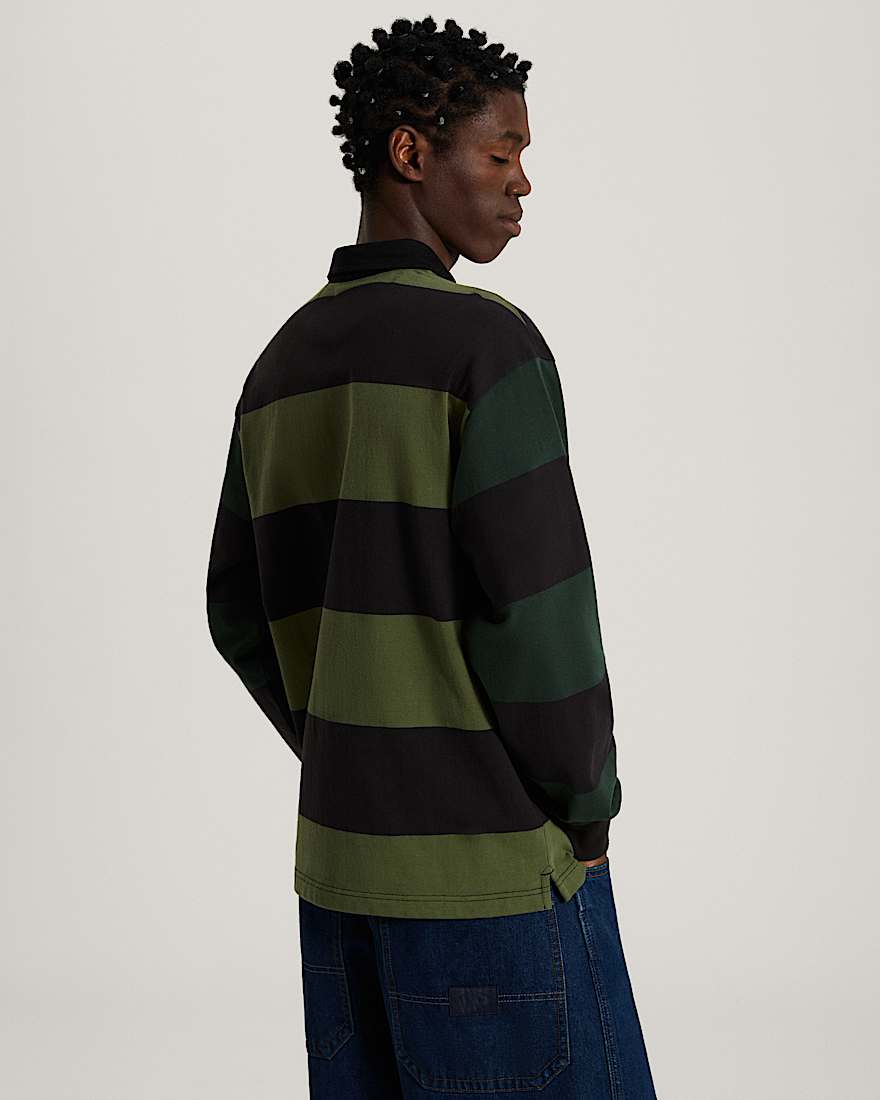 Ward Stripe Rugby Strickpullover VANS Grn ALT3