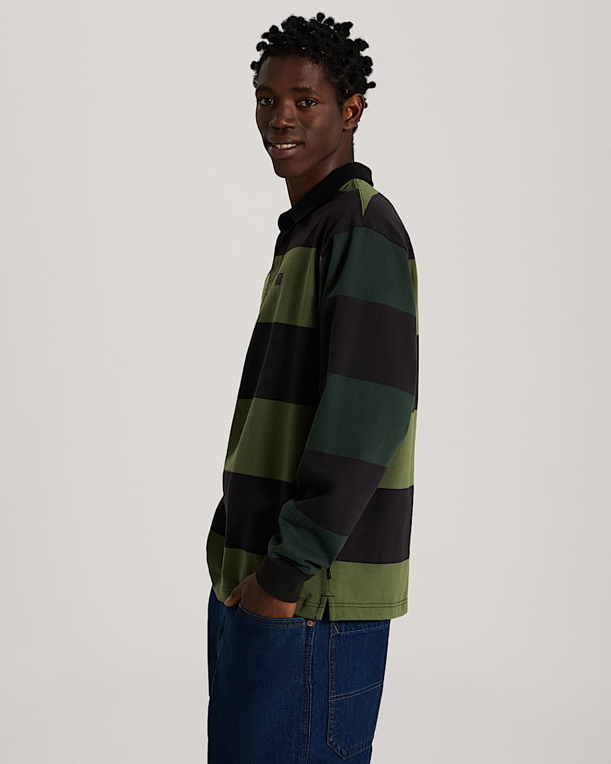 Ward Stripe Rugby Strickpullover VANS Grn ALT4