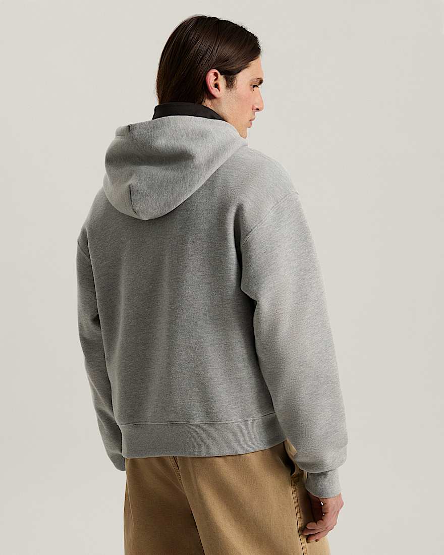 StretchKapuzenjacke mit Logo und Reiverschluss VANS Grau ALT3