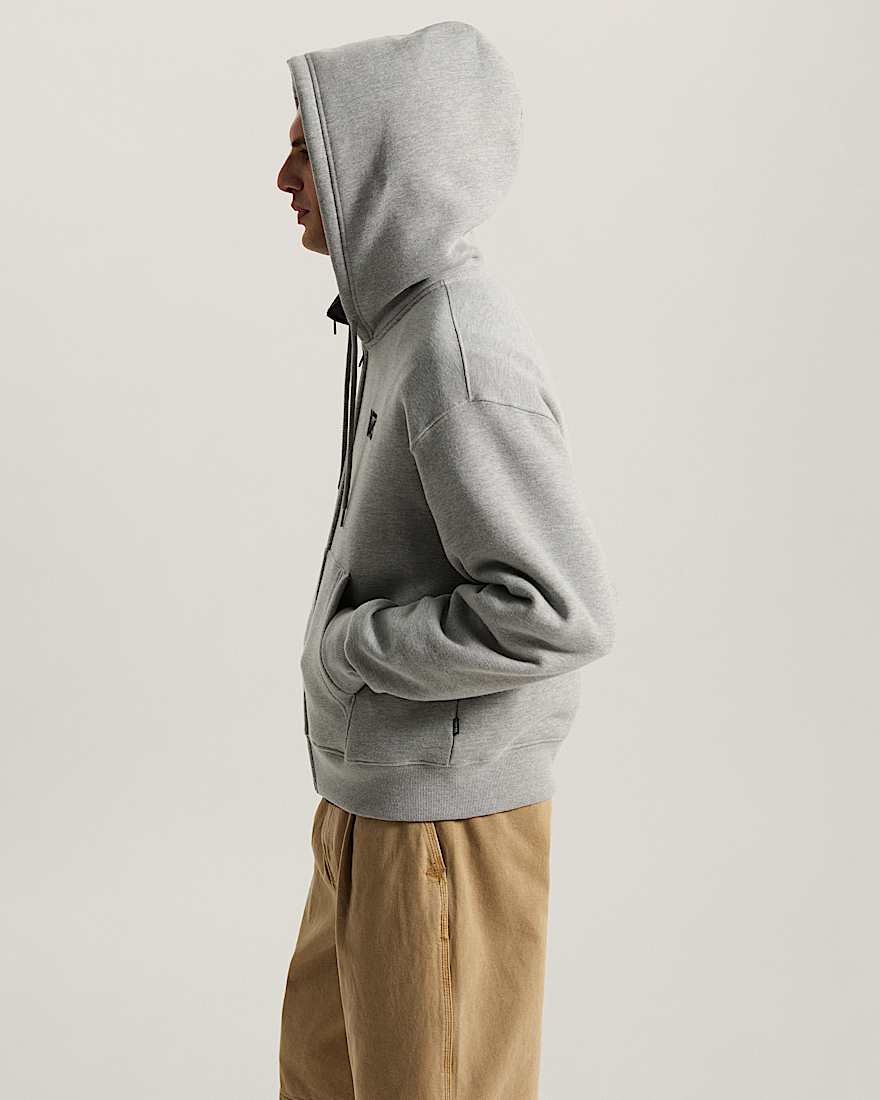 StretchKapuzenjacke mit Logo und Reiverschluss VANS Grau ALT4
