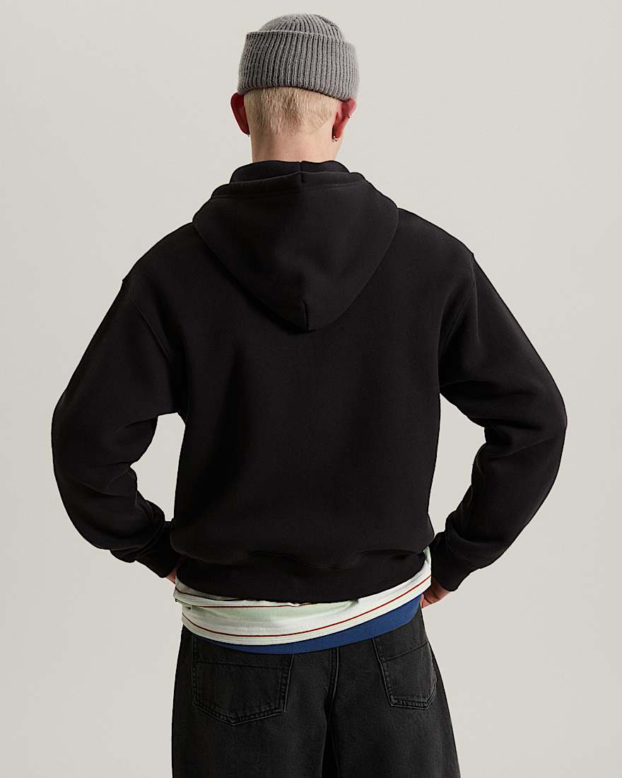 StretchKapuzenjacke mit Logo und Reiverschluss VANS Schwarz ALT3