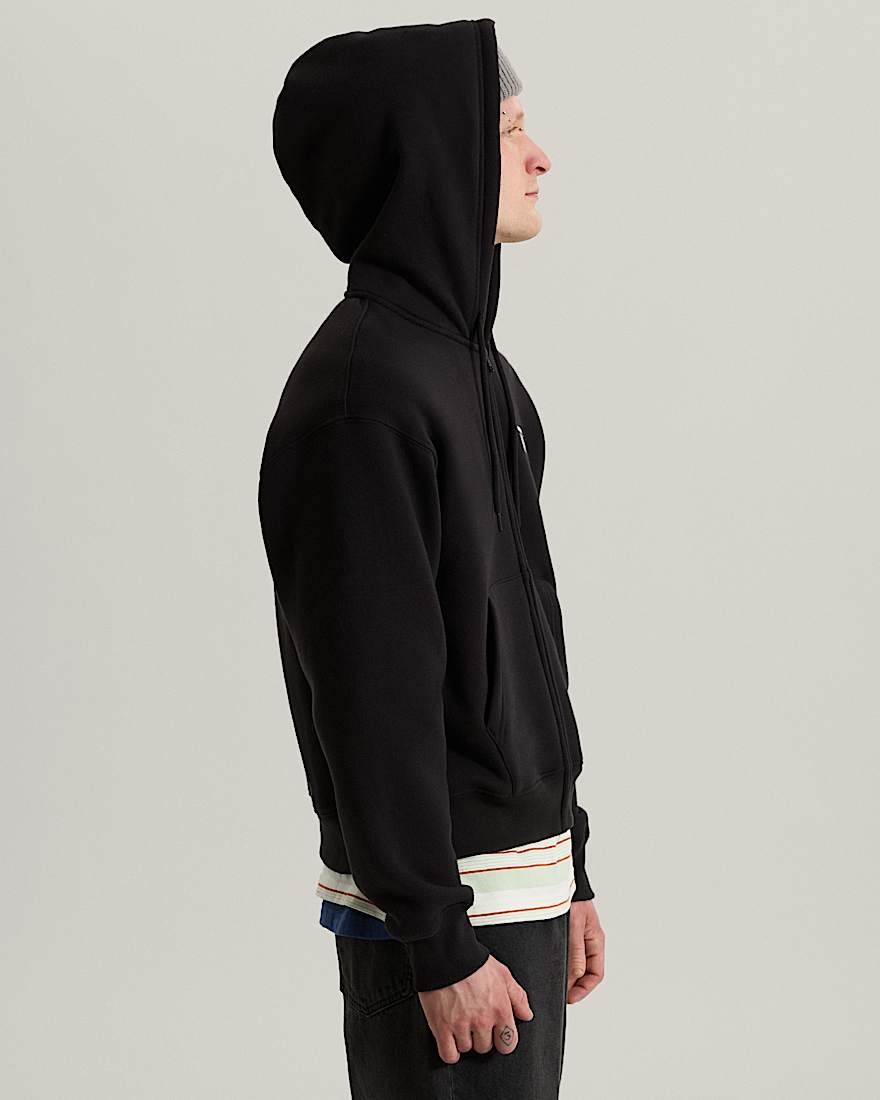 StretchKapuzenjacke mit Logo und Reiverschluss VANS Schwarz ALT4