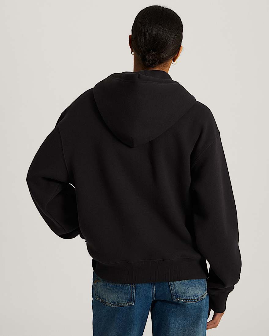 StretchKapuzenjacke mit Logo und Reiverschluss VANS Schwarz ALT7