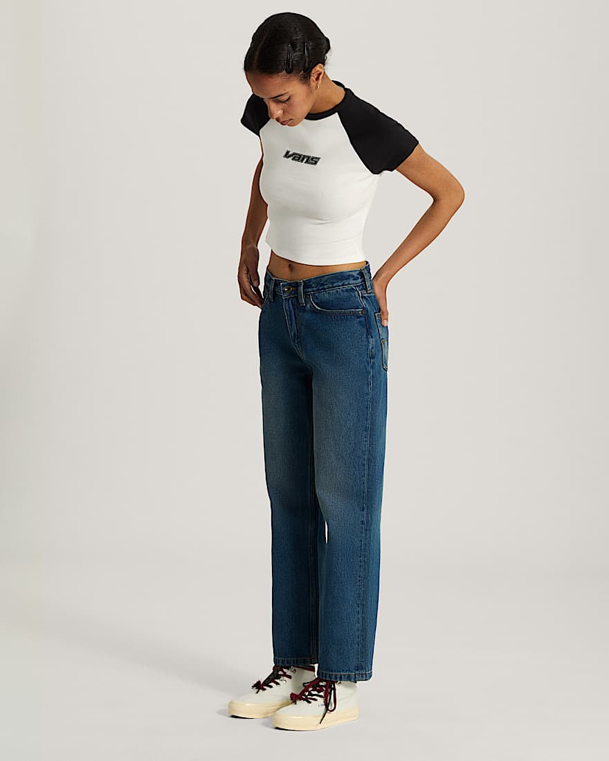 Check5 Hose mit geradem Bein und mittlerer Leibhhe VANS Blau ALT5