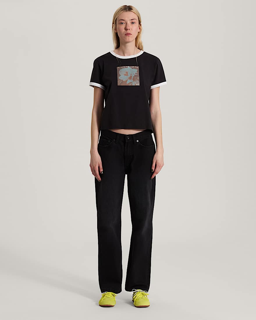 Places I Wish To Go Ringer SS Tee Black VANS Schwarz ALT4