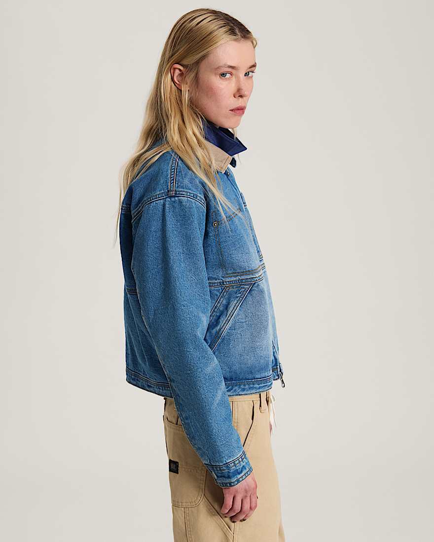 Nicola Cropped Chore Jeansjacke VANS Blau ALT4