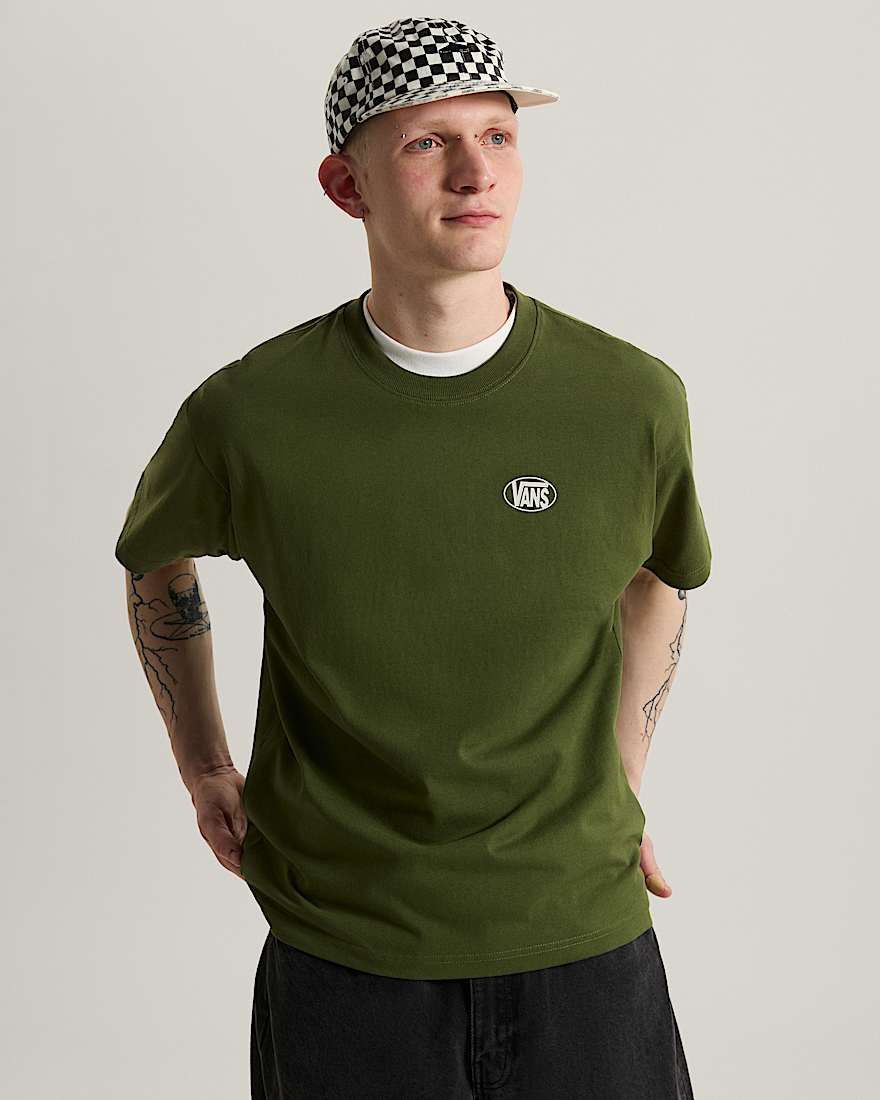 Oval Logo Loose SS Tee Green Balsam VANS Grn ALT2