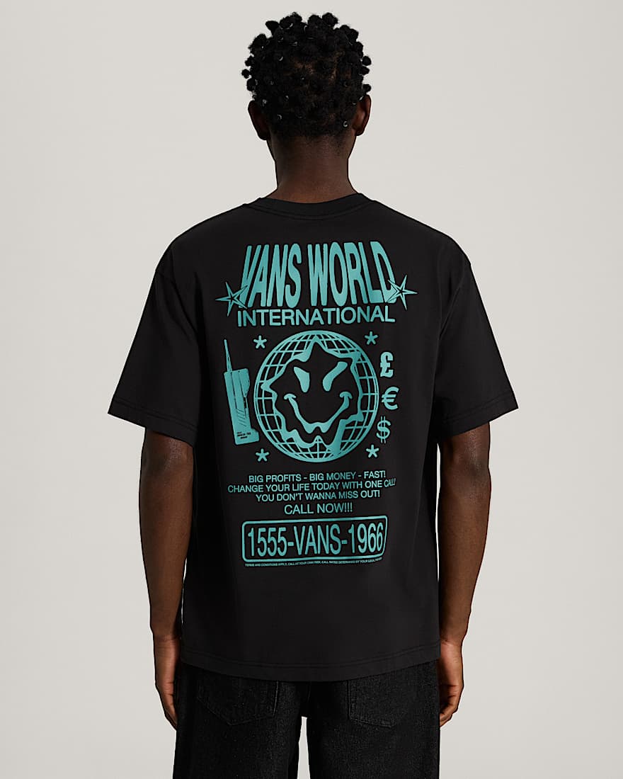 Vans World Intl SS Tee Black VANS Schwarz ALT3