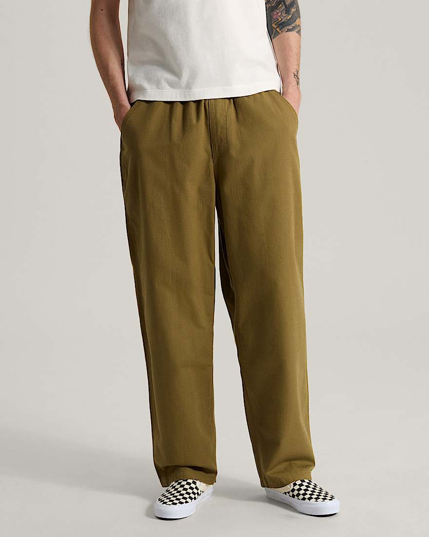 Addison Barrel Pant Olive Brown VANS Beige ALT2