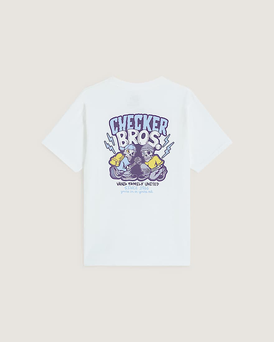 Kids Checker Bros TShirt 814 Jahre VANS Wei ALT1