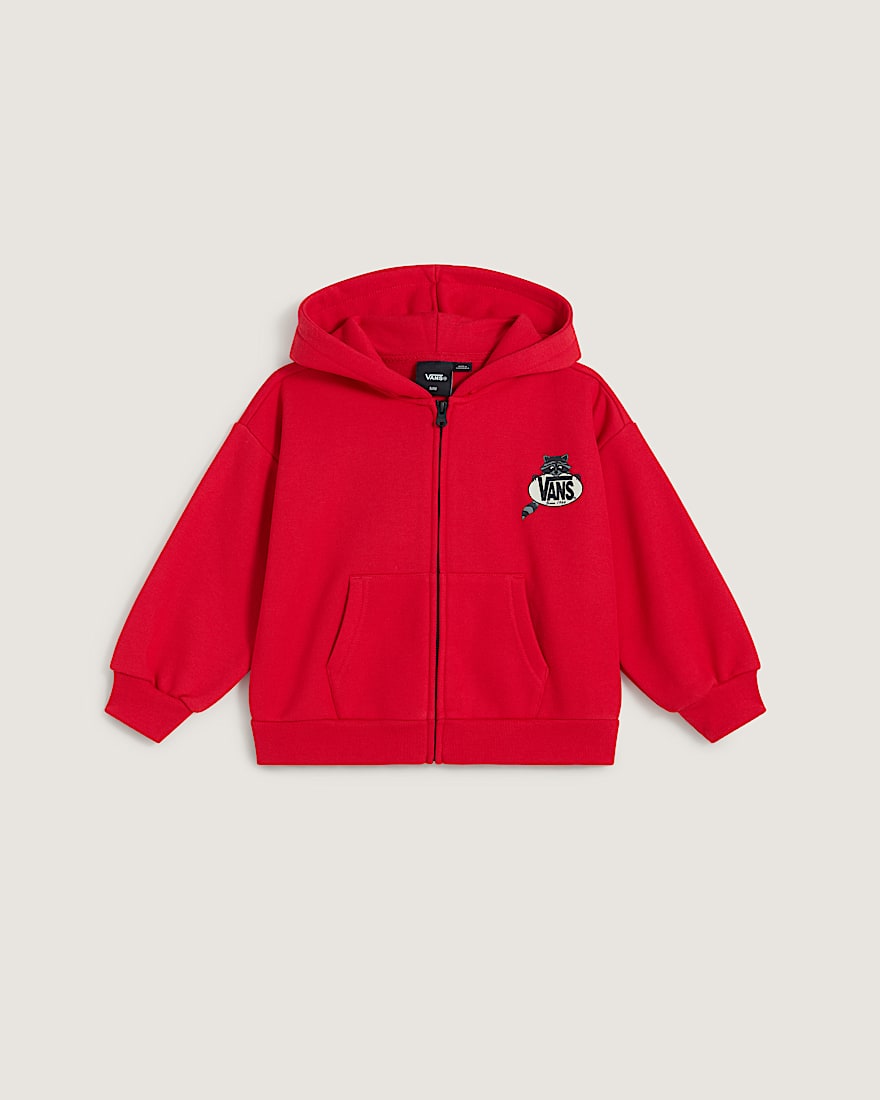 Dumpster Raccoon Hoodie mit Reiverschluss fr Kinder 814 Jahre VANS Rot HERO