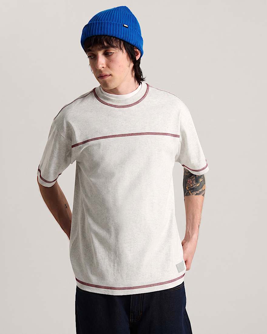 Contrast Stitch Loose Fit SS Tee ASH HEATHER VANS Grau ALT2