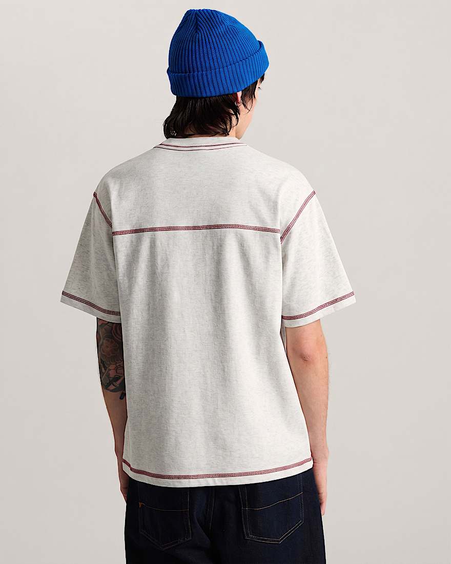 Contrast Stitch Loose Fit SS Tee ASH HEATHER VANS Grau ALT3