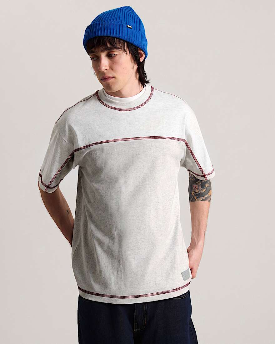 Contrast Stitch Loose Fit SS Tee ASH HEATHER VANS Grau ALT2