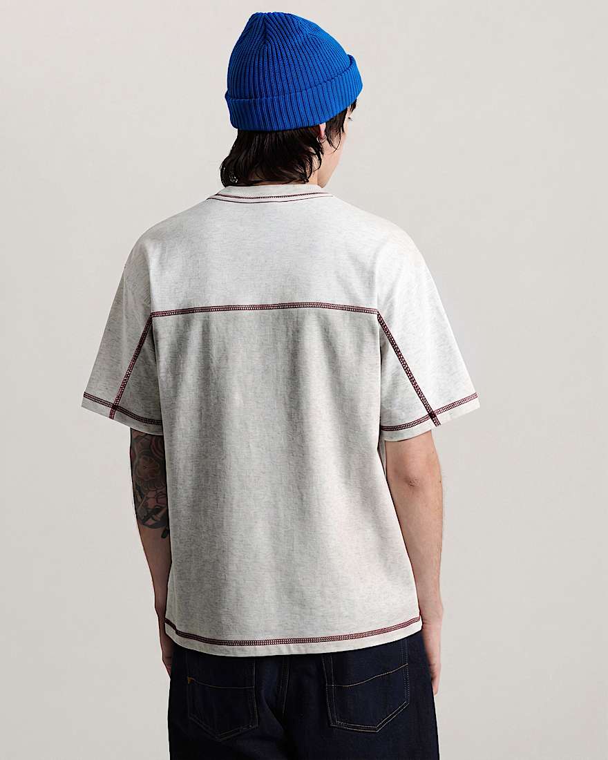 Contrast Stitch Loose Fit SS Tee ASH HEATHER VANS Grau ALT3