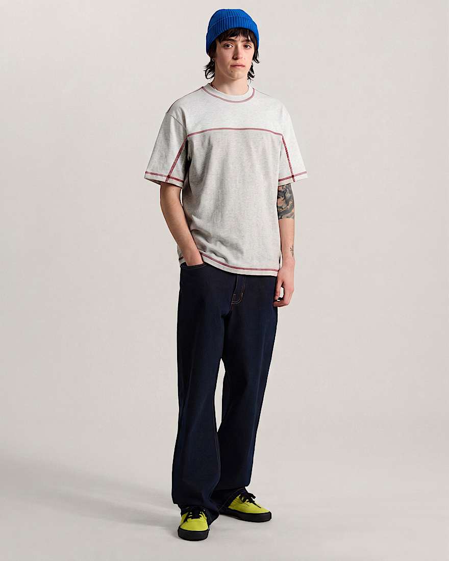 Contrast Stitch Loose Fit SS Tee ASH HEATHER VANS Grau ALT4