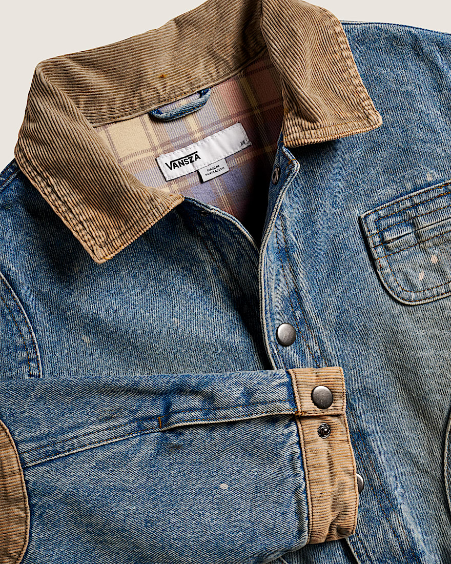 VANSZA Jagdjacke aus Denim VANS Blau ALT3