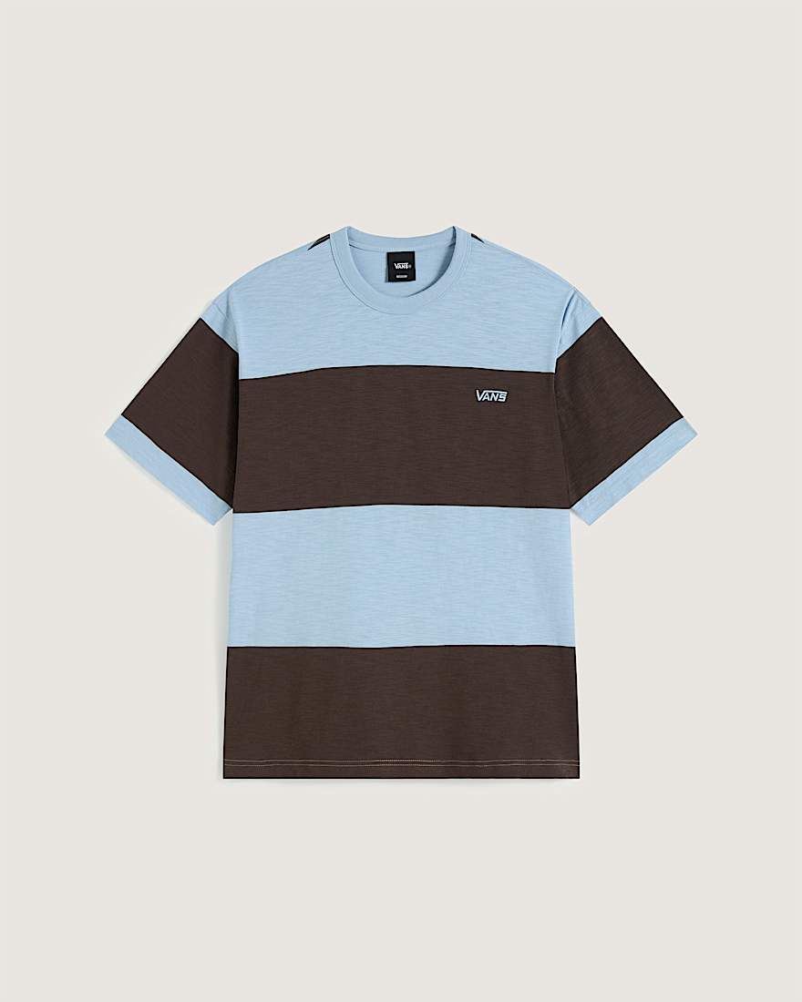 Slubby Stripe SS Tee Soft Slate VANS Grau hero