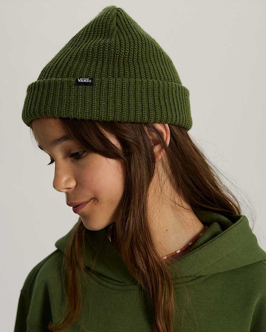 Kinder Core Basic Beanie mit Umschlag VANS Grn ALT3