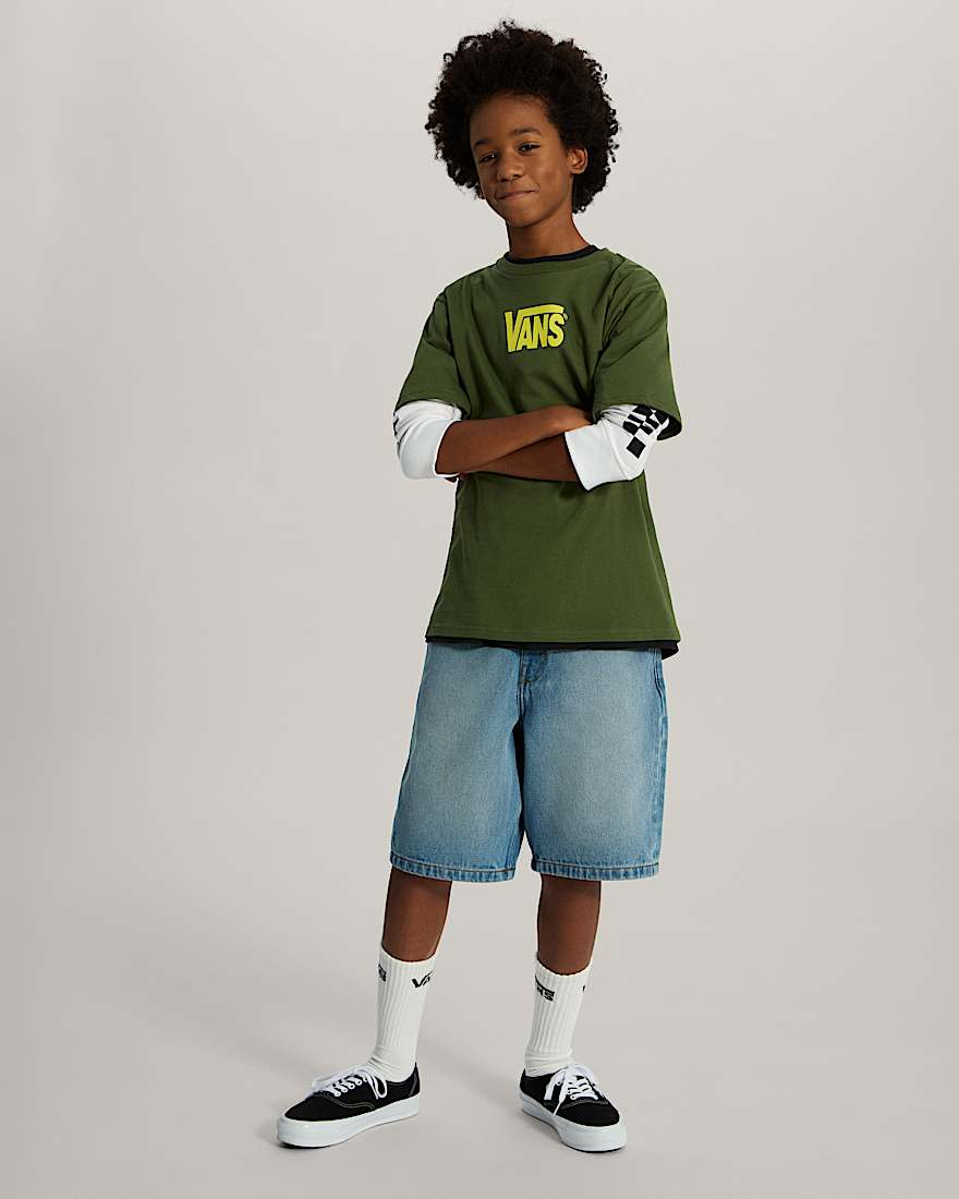 Kinder StretchTShirt mit Logo 814 Jahre VANS Grn ALT4