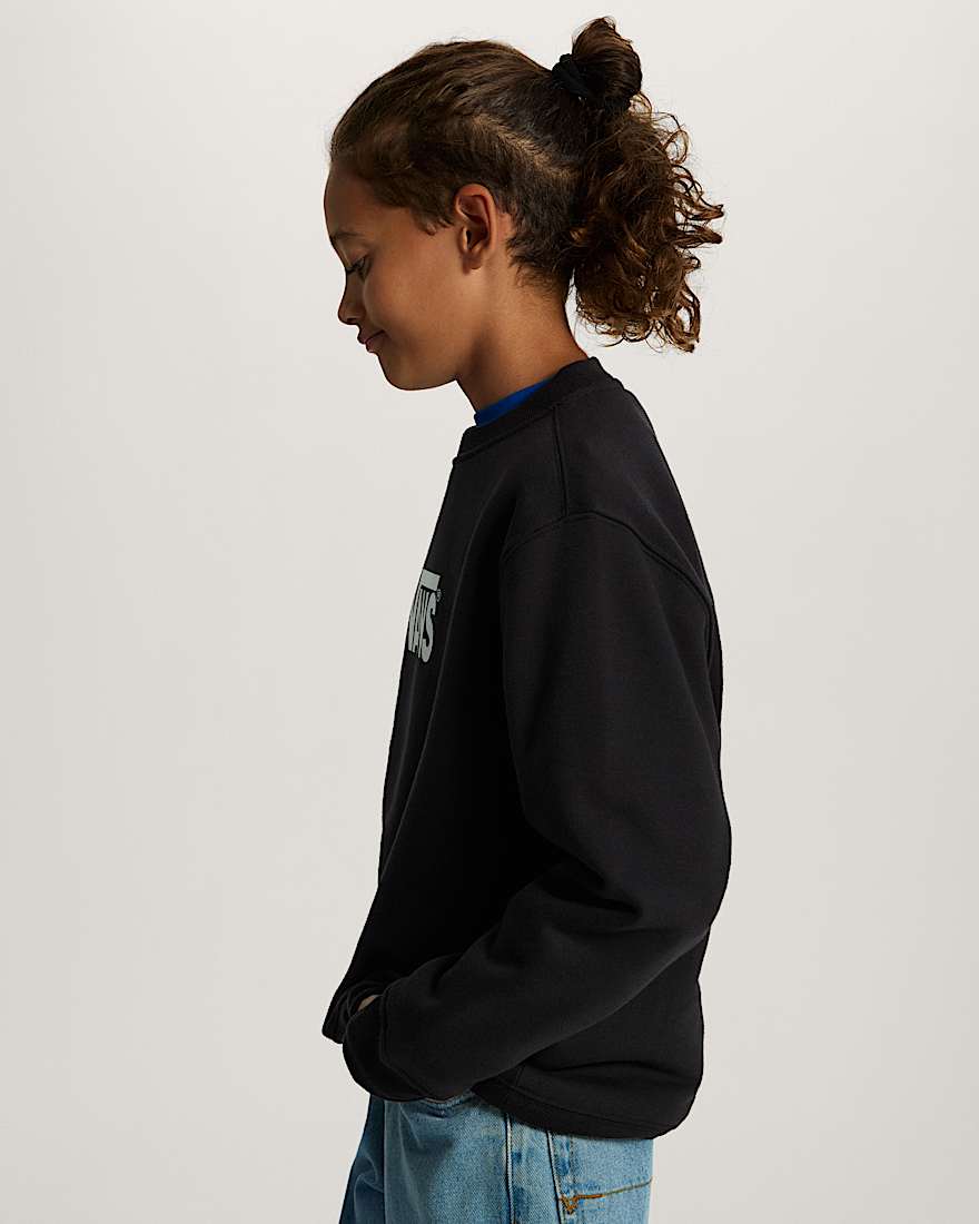Kinder StretchSweatshirt mit Rundhalsausschnitt und Logo 814 Jahre VANS Schwarz ALT4